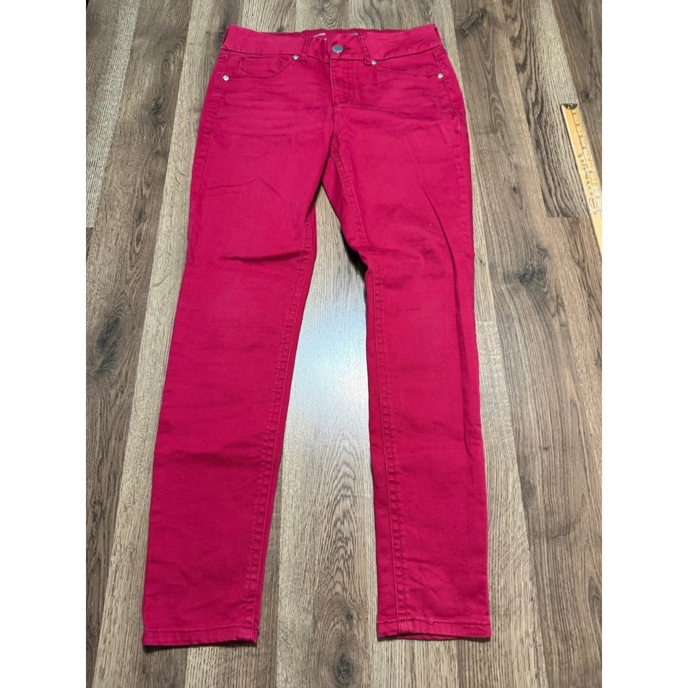 Seven7 Skinny Jeans Womens 10 Chili Pepper Red Ladies Stretch Denim Excellent